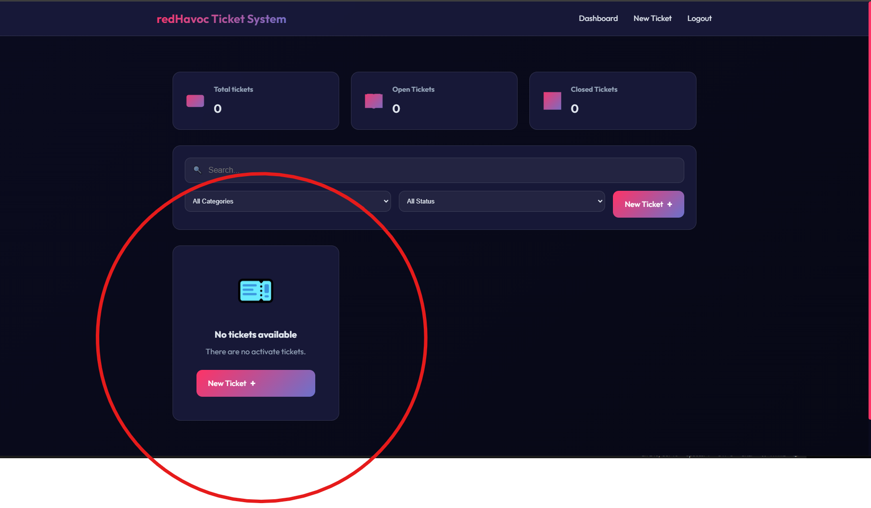 Create Ticket Example